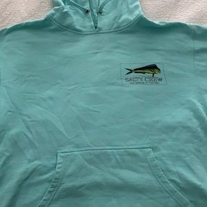 Salty Crew Hoodie Green Teal Color Medium